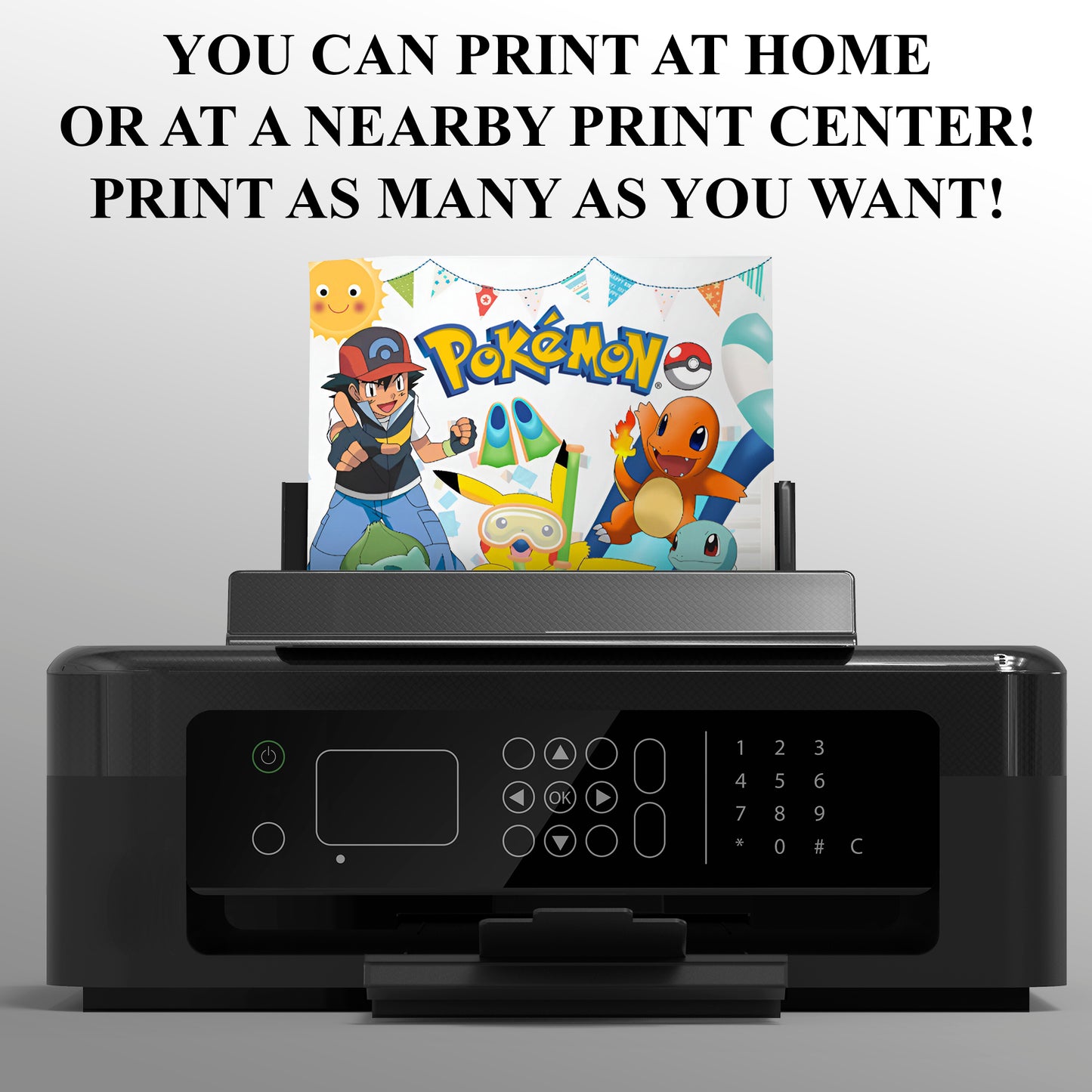 Pokemon Birthday Invitation Template