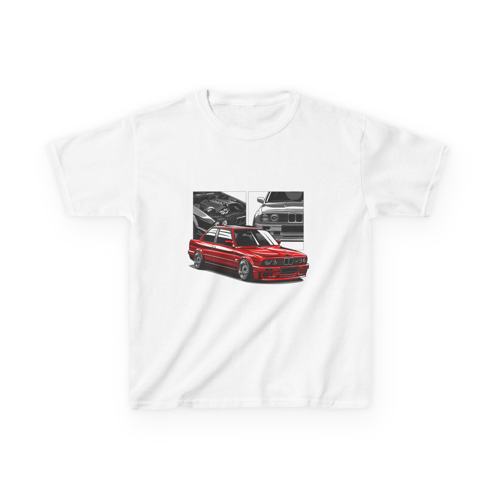 Kids Car Enthusiast Tee - Vintage Racing Design - CreativeRino