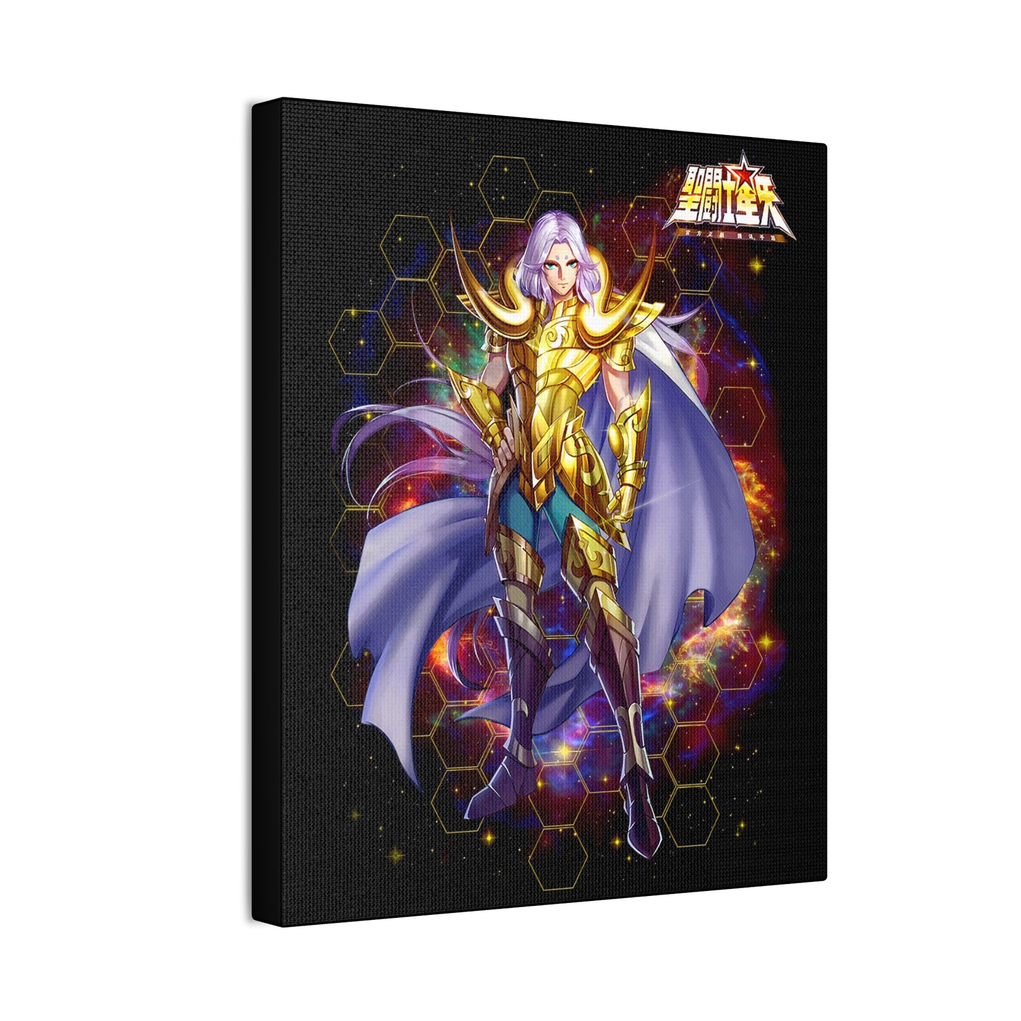 Aries Mu Cosmic Hero Canvas Art - Vibrant Superhero Wall Decor - CreativeRino