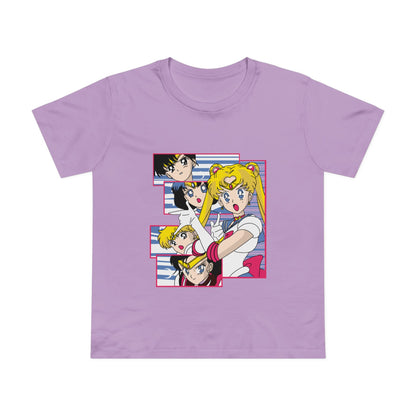 Women's Maple Tee - Vintage Anime Graphic T-shirt for Sailor Moon Fans - CreativeRino