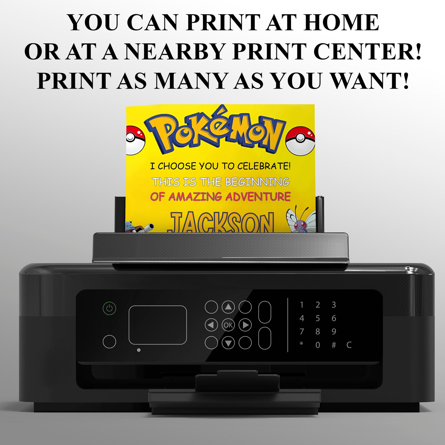 Pokemon Birthday Invitation Template - CreativeRino