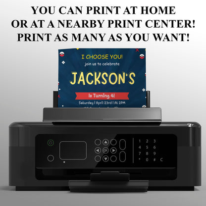 Pokemon Birthday Invitation Template - CreativeRino