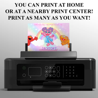 Sesame Street Birthday Invitation Template - CreativeRino
