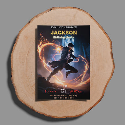 Solo Leveling Birthday Invitation Template - CreativeRino