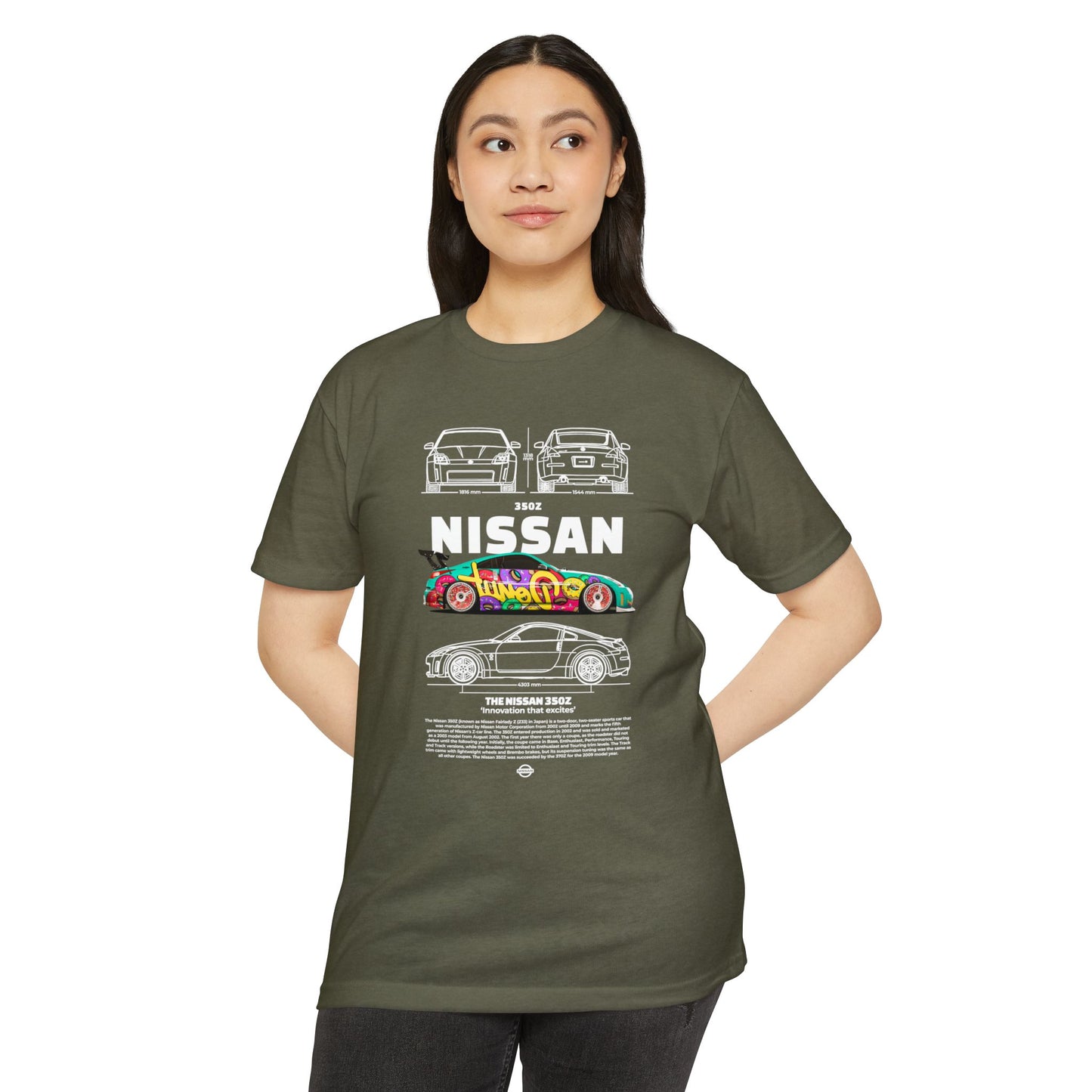 Vintage Nissan 350Z Unisex T-Shirt | Automotive Racing Graphic Tee - CreativeRino