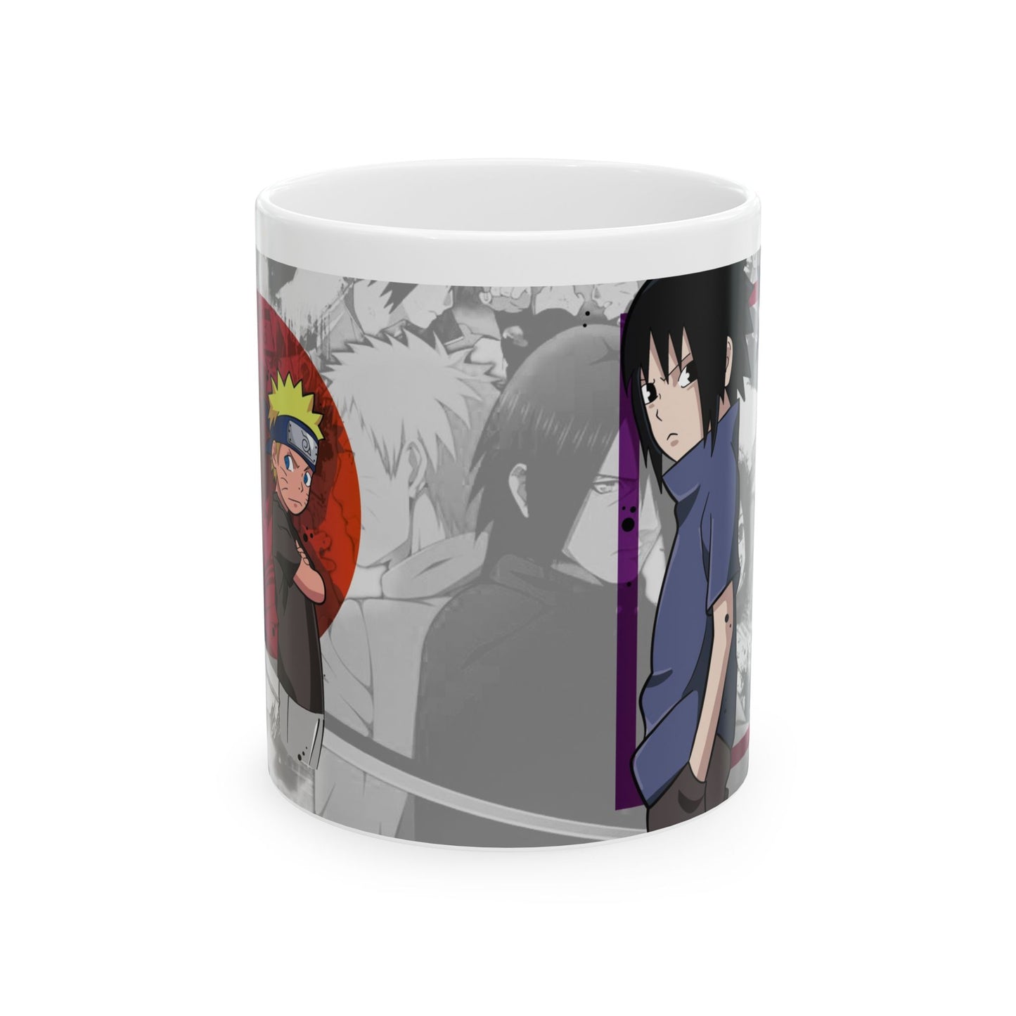 Anime-Inspired Ceramic Mug - Naruto & Sasuke Design - CreativeRino