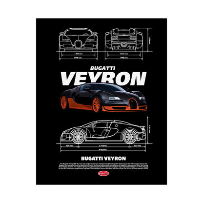 Bugatti Veyron Rolled Poster - Car Enthusiast Wall Art for Home Decor - CreativeRino