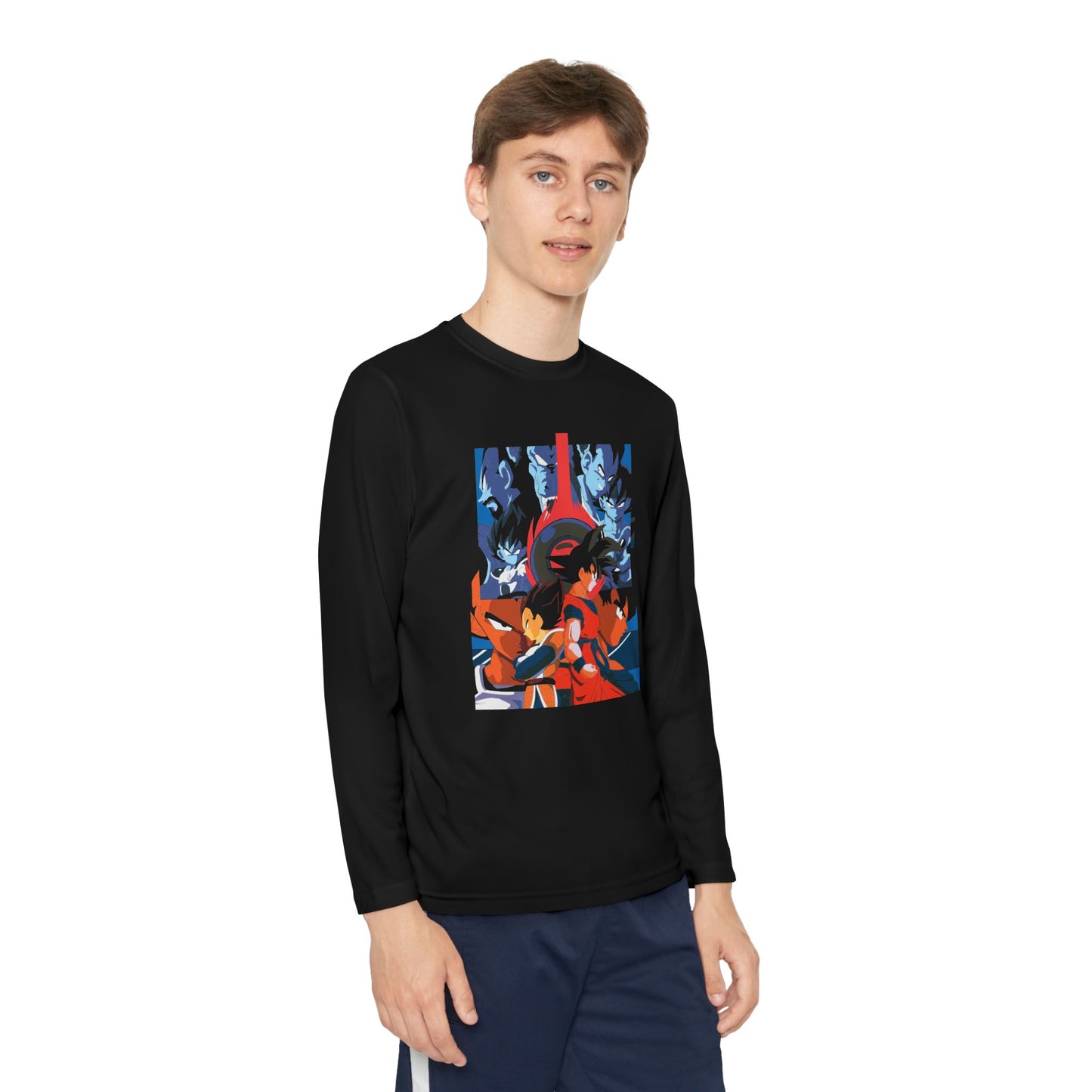 Anime Youth Long Sleeve Tee - Dragon Ball Graphic Design T-shirt for Active Kids - CreativeRino