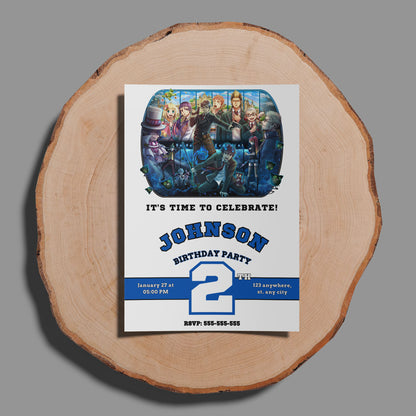 Blue Exorcist Birthday Invitation Template - CreativeRino