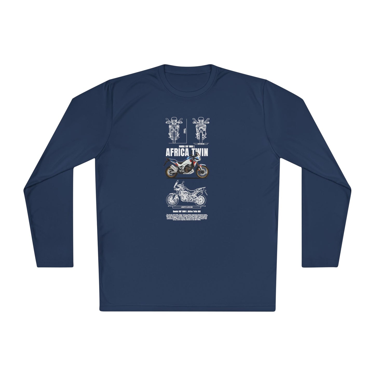 Honda CRF1000L Africa Twin Motorcycle Enthusiast Unisex Long Sleeve Tee - Africa Twin T-shirt Design - CreativeRino