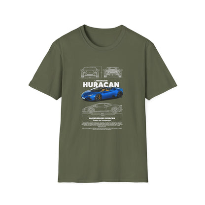 Lamborghini Huracan Unisex Softstyle T-Shirt - Perfect Gift for Car Enthusiasts - CreativeRino