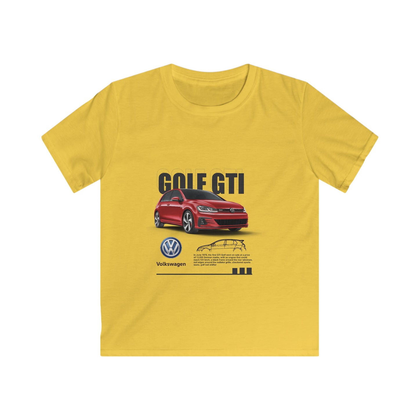 Golf GTI Kids  Tee - Fun Volkswagen Design for Young Car Enthusiasts - CreativeRino