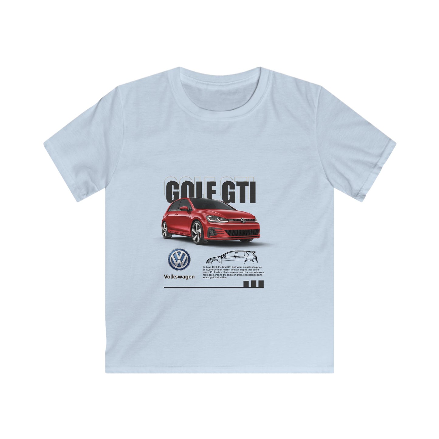 Golf GTI Kids  Tee - Fun Volkswagen Design for Young Car Enthusiasts - CreativeRino