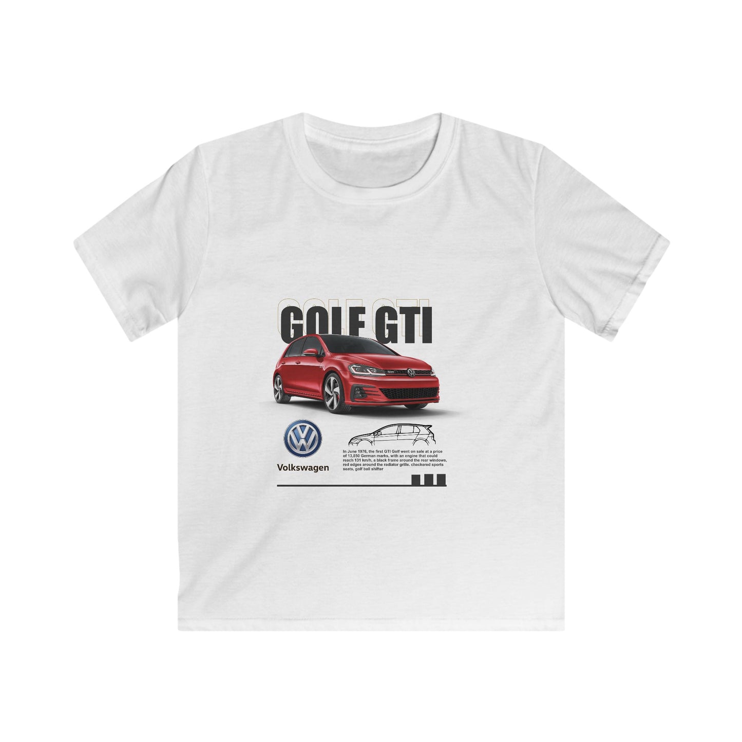 Golf GTI Kids  Tee - Fun Volkswagen Design for Young Car Enthusiasts - CreativeRino
