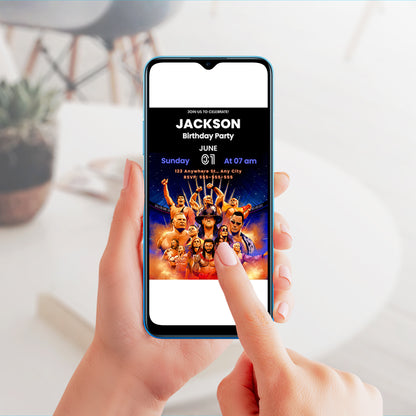 WWE Birthday Invitation Template - CreativeRino