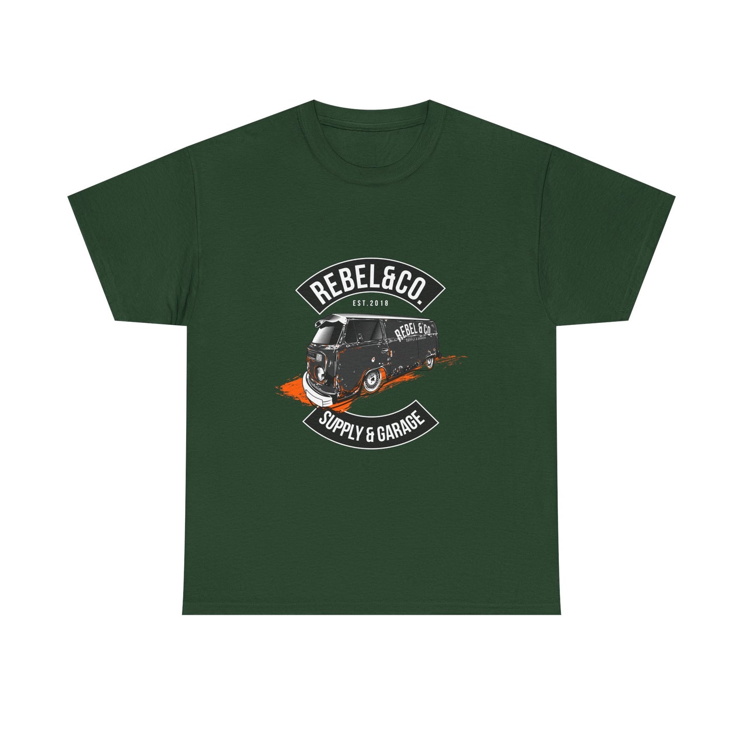 Rebel & Co. Supply Van Unisex Heavy Cotton Tee - Vintage Garage Style T-shirt - CreativeRino