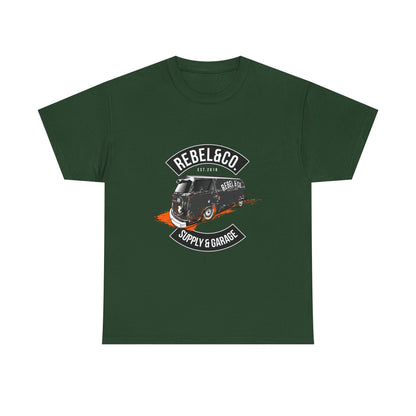 Rebel & Co. Supply Van Unisex Heavy Cotton Tee - Vintage Garage Style T-shirt - CreativeRino