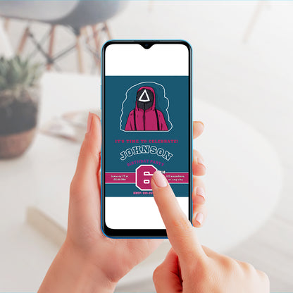 Squid Game Birthday Invitation Template - CreativeRino