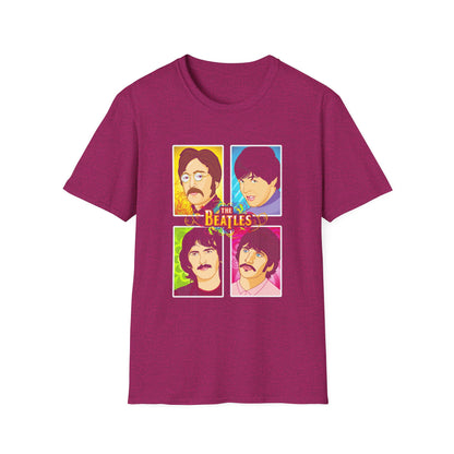 Retro Beatles Unisex Softstyle T-Shirt - Music Nostalgia Tee - CreativeRino