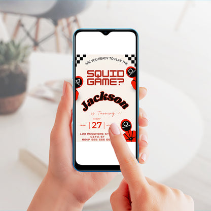 Squid Game Birthday Invitation Template - CreativeRino