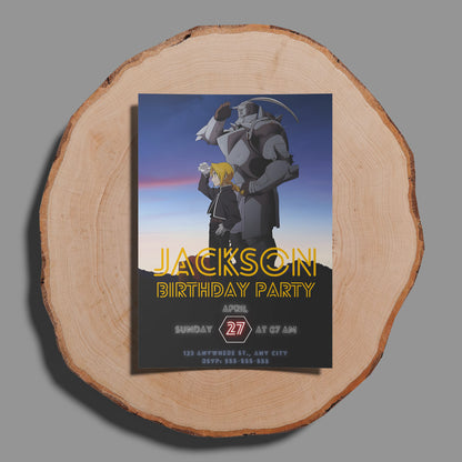 Fullmetal Alchemist  Birthday Invitation Template - CreativeRino