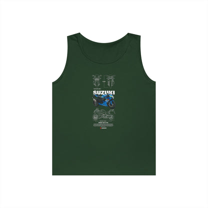 Suzuki GSX-R 600 Motorcycle Tank Top - Unisex Heavy Cotton - CreativeRino