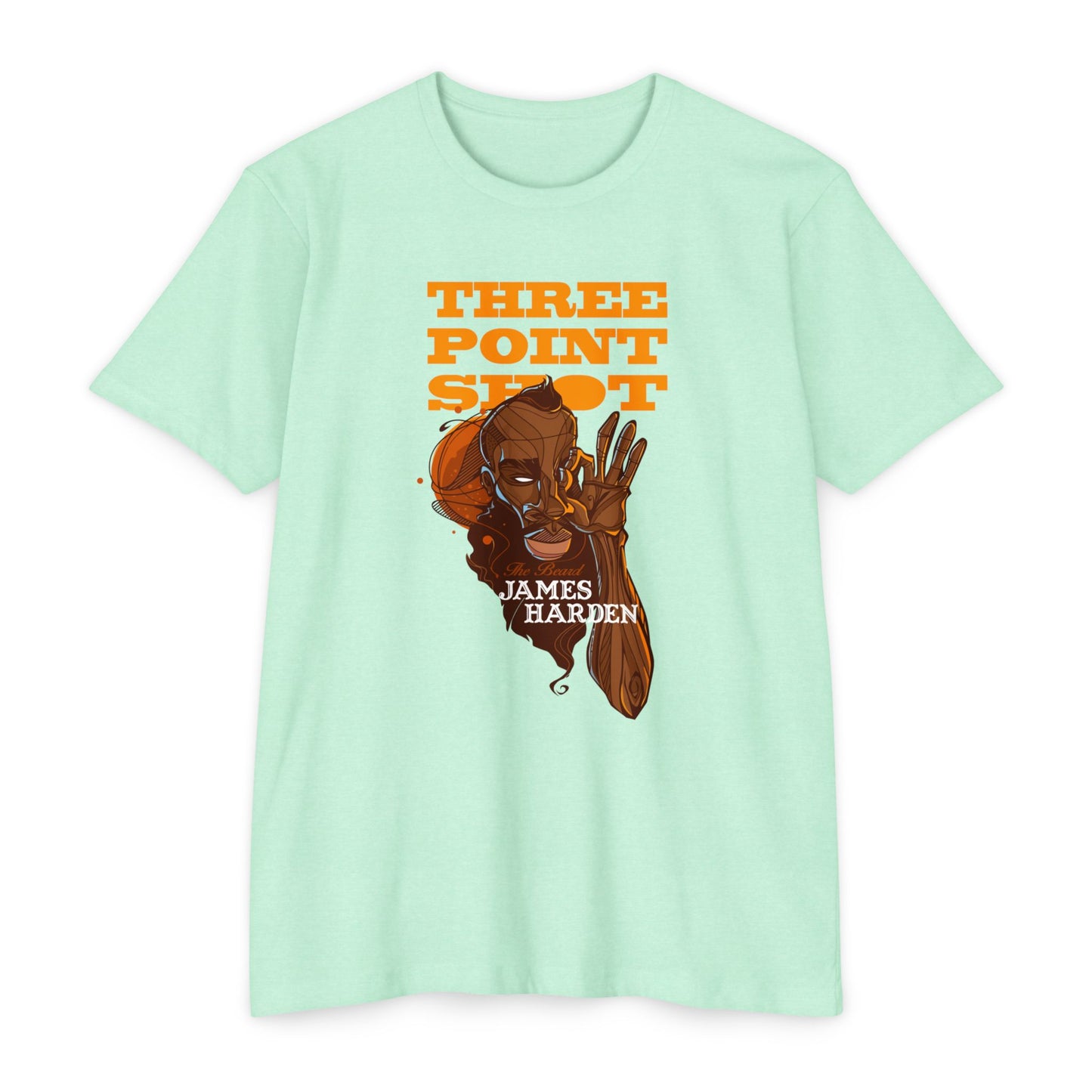 James Harden Three Point Shot Unisex CVC Jersey T-shirt - CreativeRino