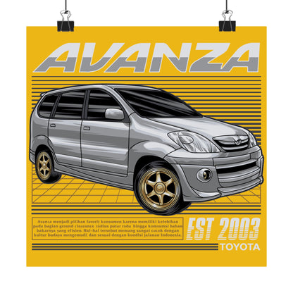 Toyota Avanza Matte Poster | Retro Car Decor | Automotive Wall Art - CreativeRino