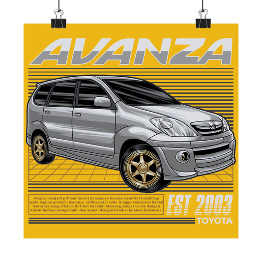 Toyota Avanza Matte Poster | Retro Car Decor | Automotive Wall Art - CreativeRino