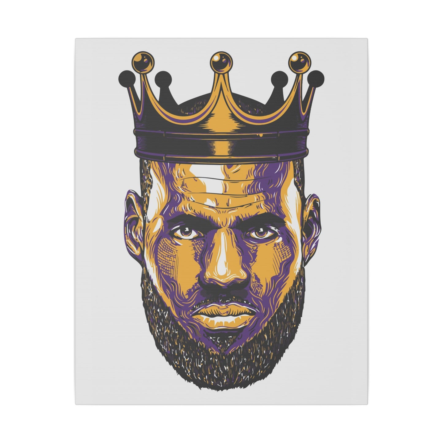 LeBron James Crowned Canvas Wall Art - Statement Piece for Basketball Fans - CreativeRino