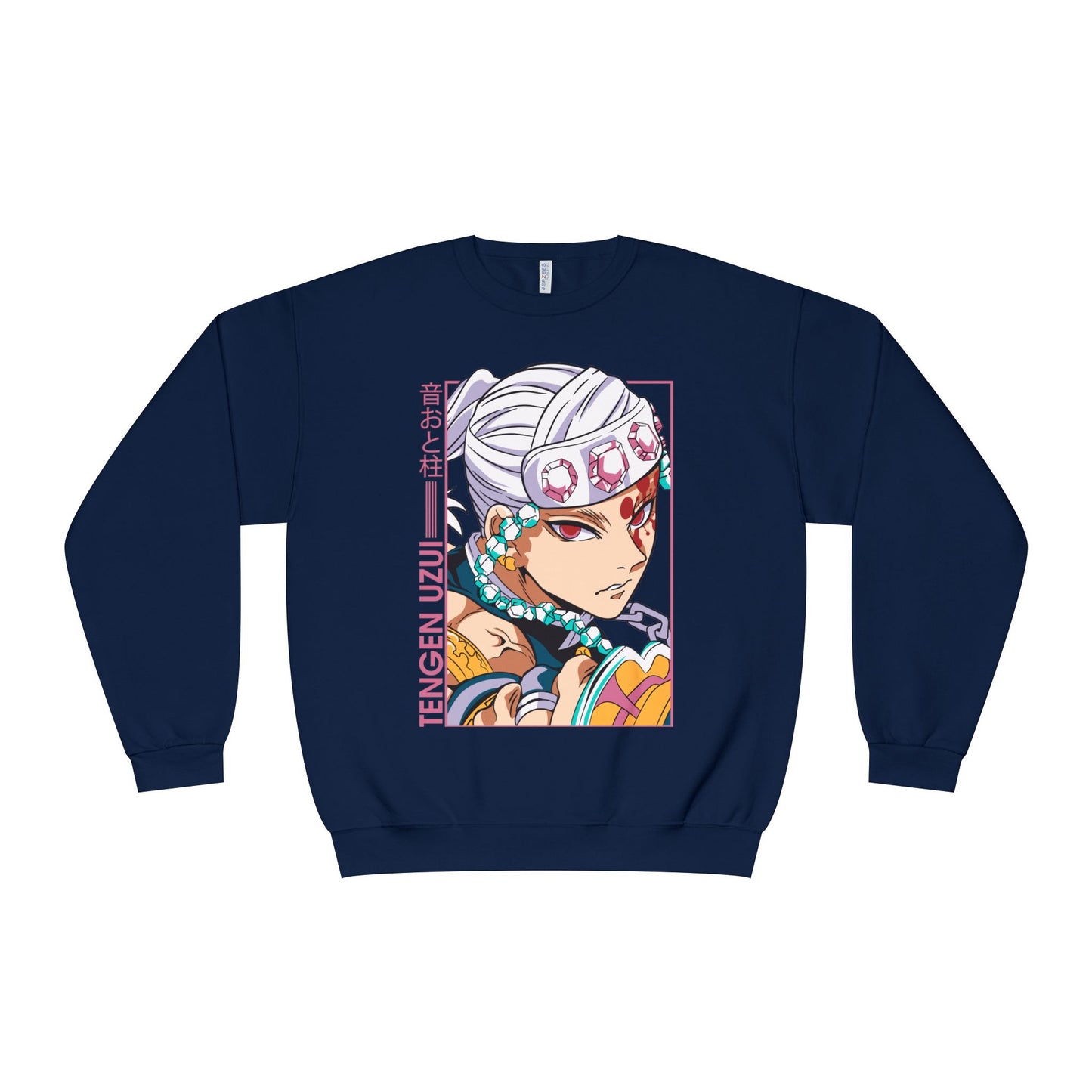 Tengen Uzui Anime-Inspired Unisex Crewneck Sweatshirt - Demon Slayer Design - CreativeRino