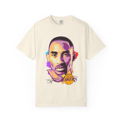 Kobe Bryant Unisex Garment-Dyed T-shirt - Vibrant Basketball Tribute Tee - CreativeRino