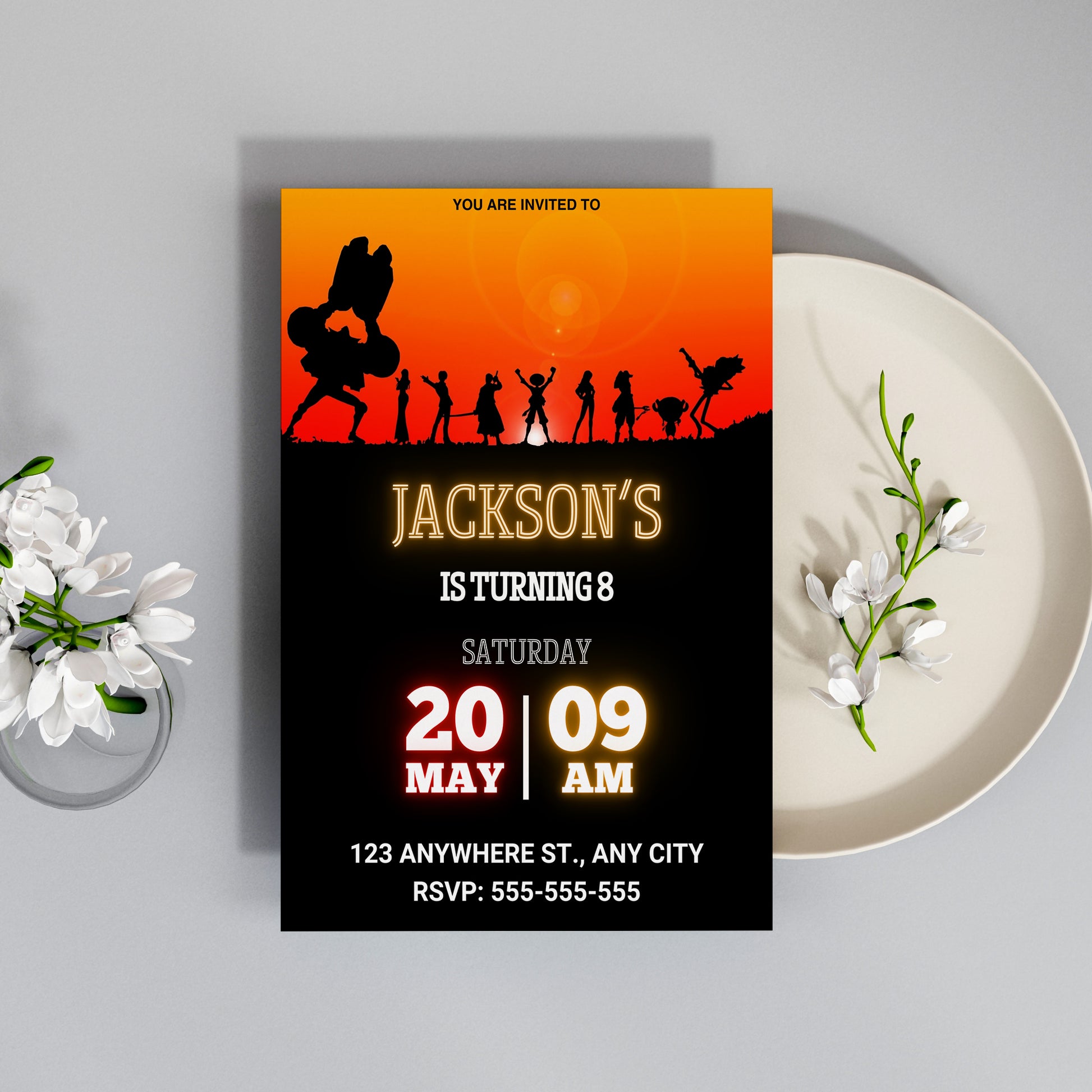 One Piece Birthday Invitation Template - CreativeRino