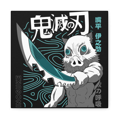 Anime Wall Art - Inosuke Canvas Print Demon Slayer Decor - CreativeRino
