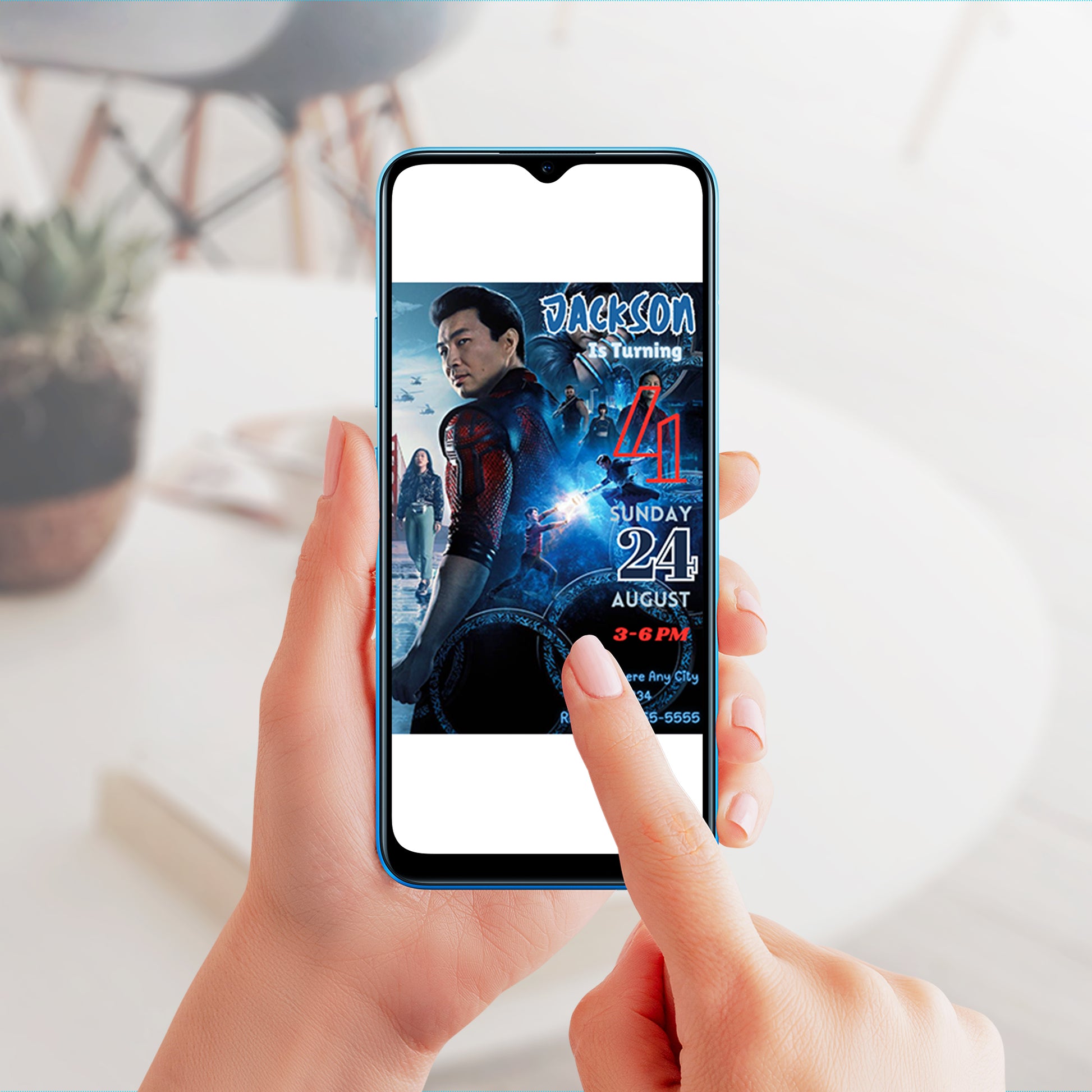 Shang-Chi and The Legend of The Ten Rings Birthday Invitation Template - CreativeRino