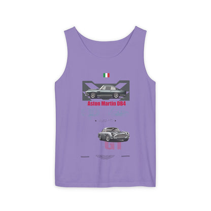 Aston Martin DB4 Unisex Tank Top - Vintage Car Graphic T-shirt - CreativeRino