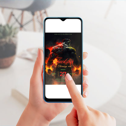 Hulk Birthday Invitation Template - CreativeRino