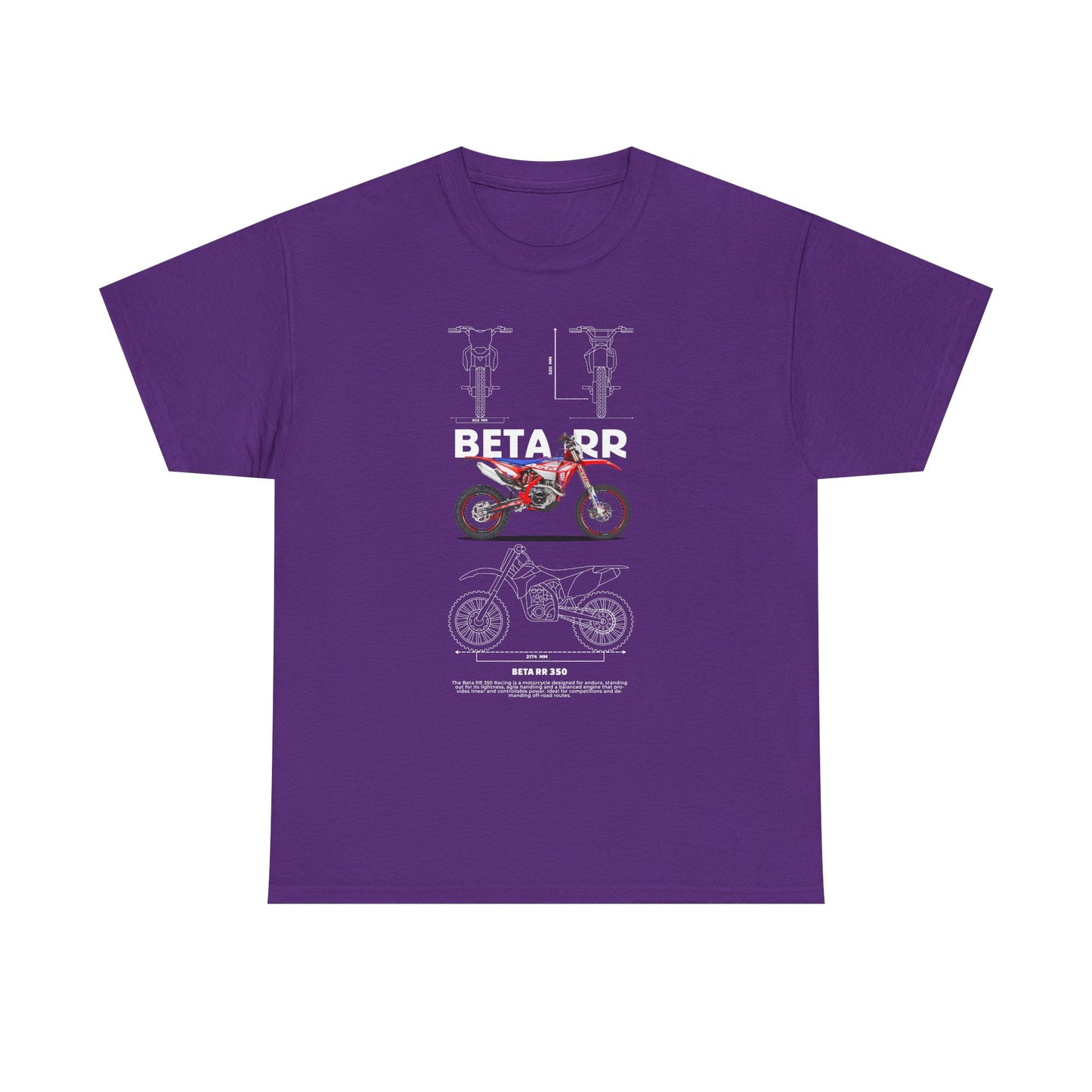Unisex Heavy Cotton Tee - Beta RR Motorcycle Graphic T-shirt - CreativeRino