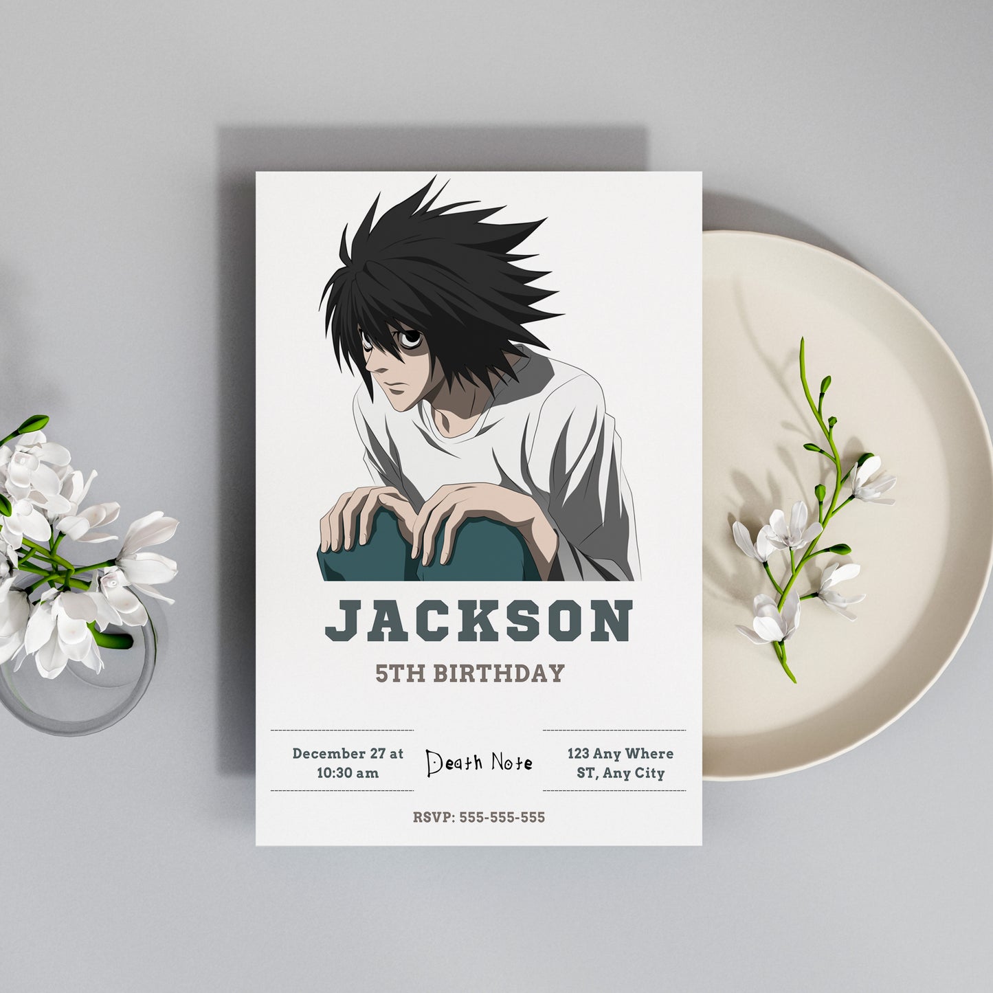 Death Note Birthday Invitation Template - CreativeRino
