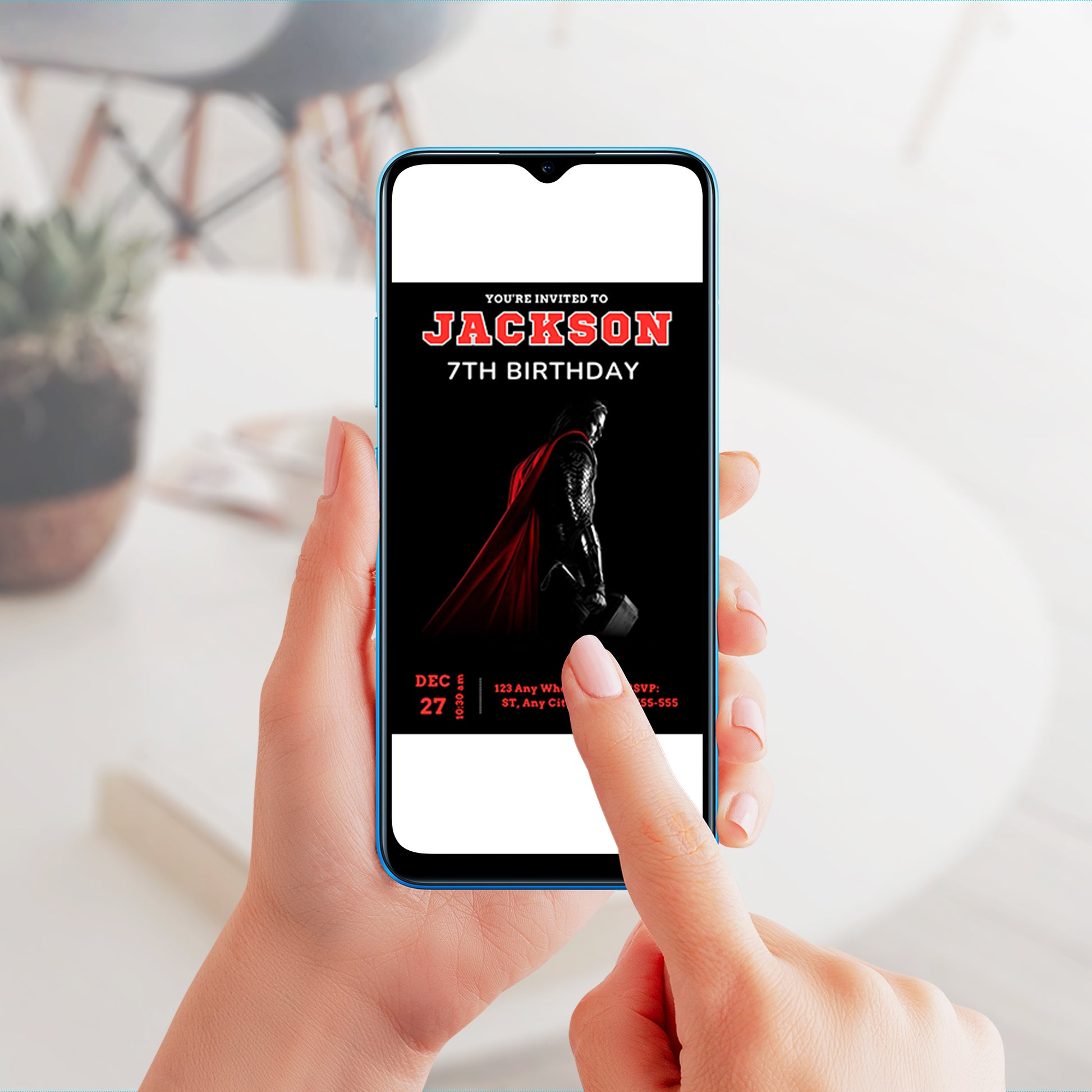 Thor Birthday Invitation Template - CreativeRino