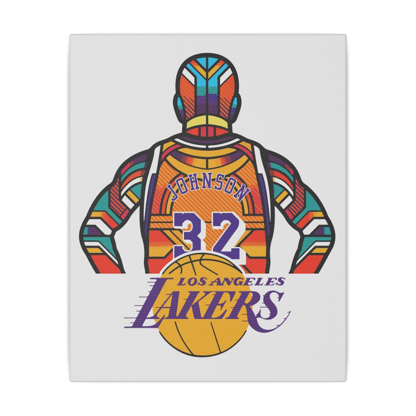 Los Angeles Lakers Art Canvas Print - Magic Johnson Basketball Decor - CreativeRino