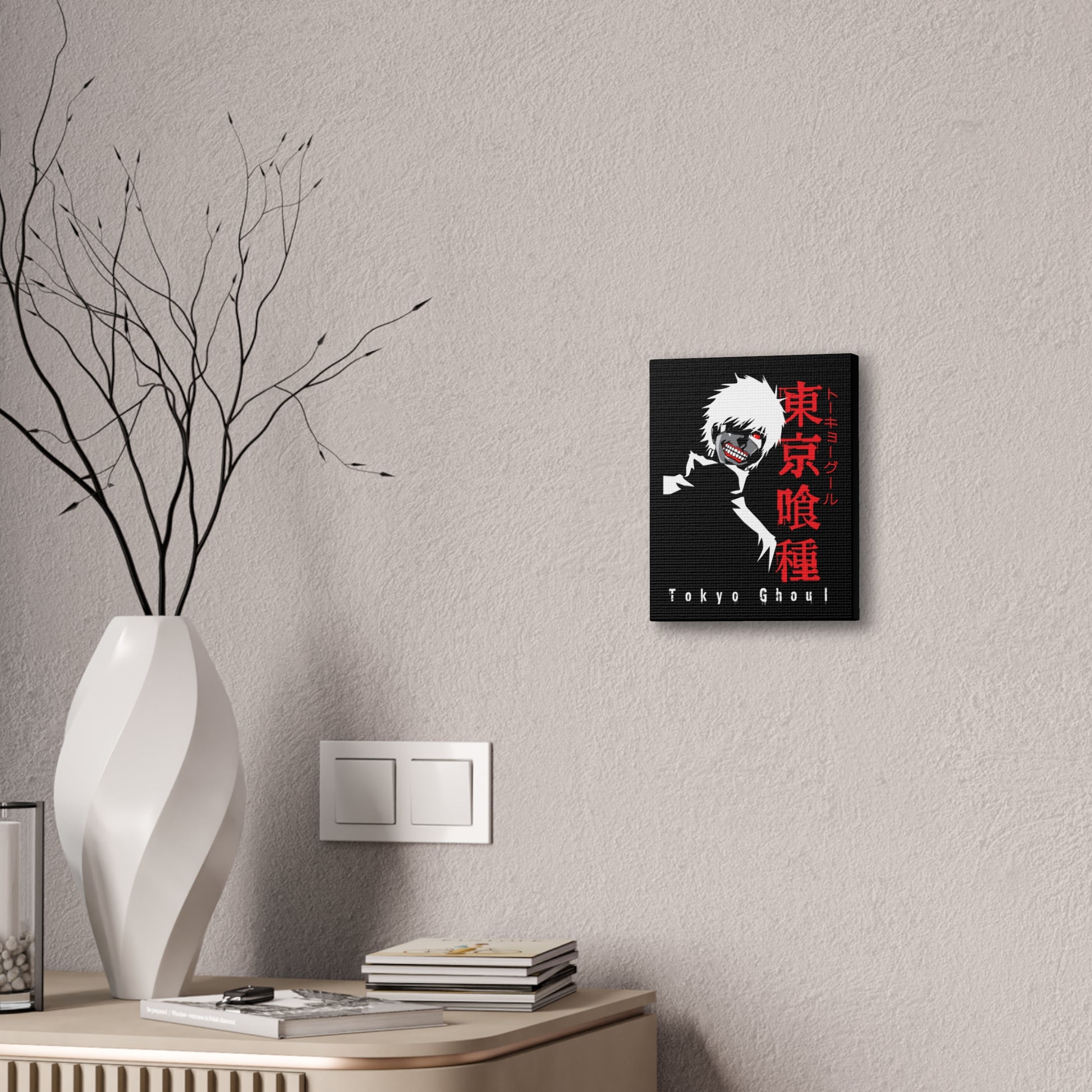 Tokyo Ghoul Canvas Art - Anime Wall Decor, Stretched 0.75" - CreativeRino