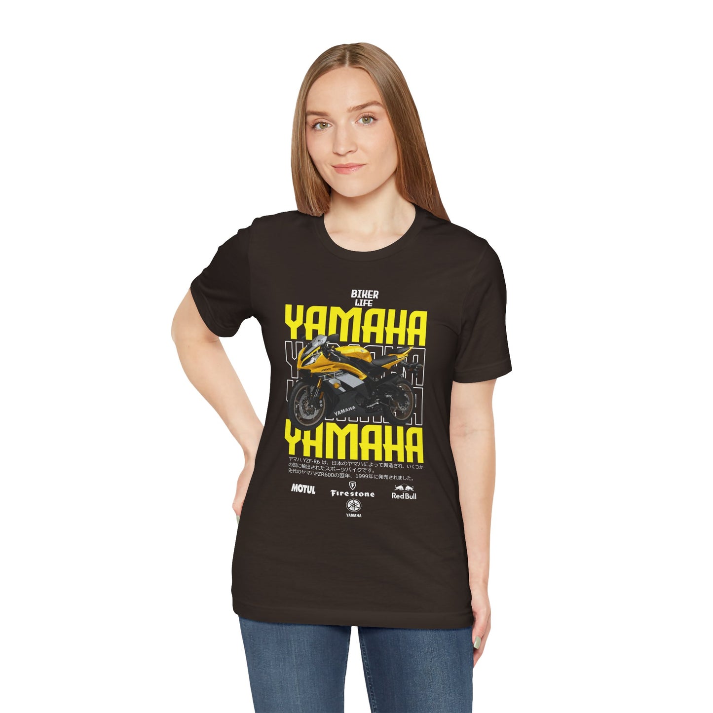 Yamaha Motorcycle Lovers Tee - Bold Biker Graphic Short Sleeve T-Shirt - CreativeRino