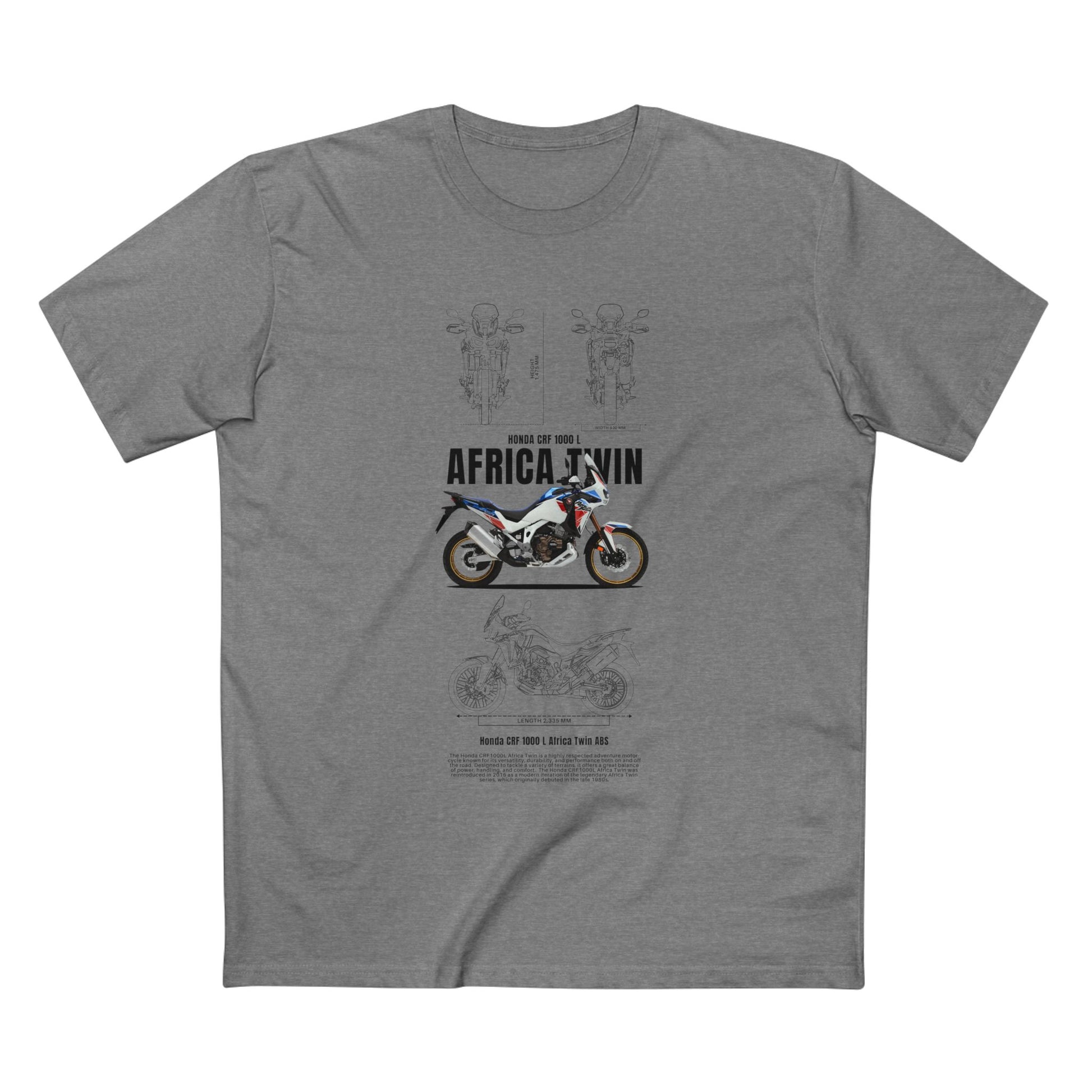 Honda CRF 1000 L Africa Twin ABS Motorcycle Enthusiast Tee - Africa Motorcycle T-shirt Design - CreativeRino