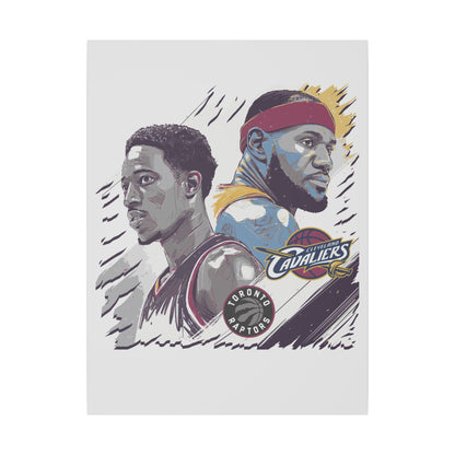 DeMar DeRozan Vs Lebron James Basketball Legend Canvas Art - NBA Stars Wall Decor - CreativeRino