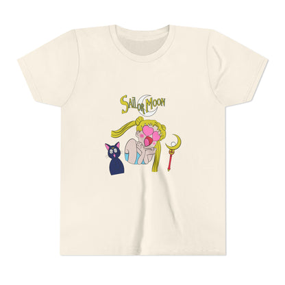 Sailor Moon Youth Short Sleeve Tee - Cute Cartoon T-shirt Design for Young Fans - CreativeRino