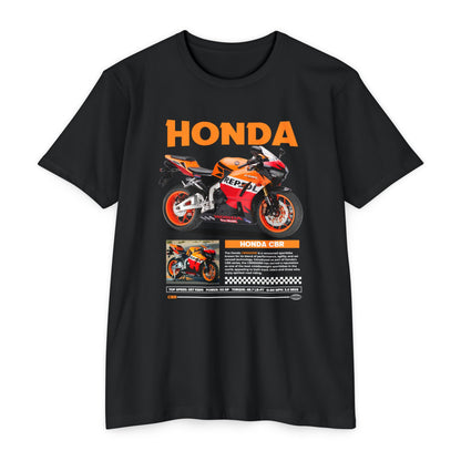Honda CBR Motorcycle Unisex Jersey T-shirt - Perfect for Bikers and Racing Enthusiasts - CreativeRino