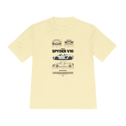 Spyder V10 Unisex Moisture Wicking Tee - Car Enthusiast Apparel - CreativeRino
