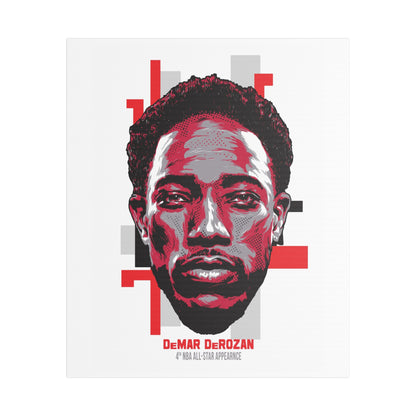 DeMar DeRozan NBA All-Star Satin Canvas Art - CreativeRino