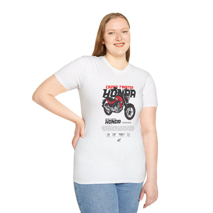 Honda Twister Unisex Softstyle T-Shirt - Motorcycle Enthusiast Graphic Tee - CreativeRino